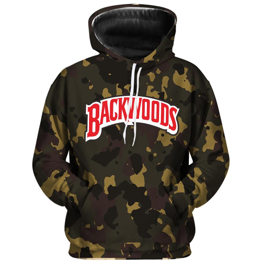 E-BAIHUI BACKWOODS Camouflage Hoodie Streetwear Men and Women